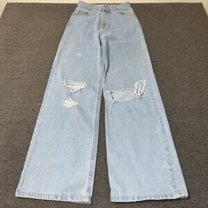 Don't Call Me Jennyfer Blue Light Wash Jeans Women's 24W Distressed Casual Wear